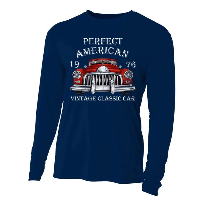 Perfect American Vintage Classic Car 1976 Cooling Performance Long Sleeve Crew