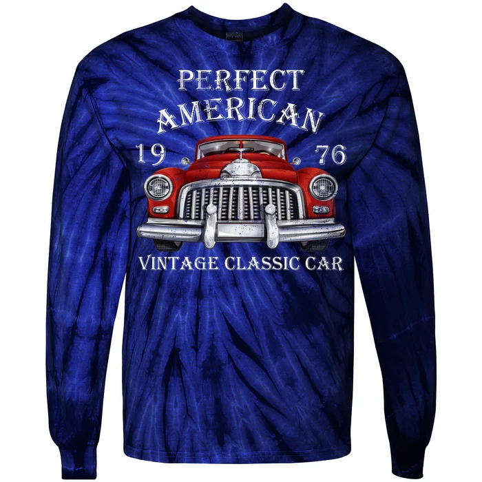 Perfect American Vintage Classic Car 1976 Tie-Dye Long Sleeve Shirt