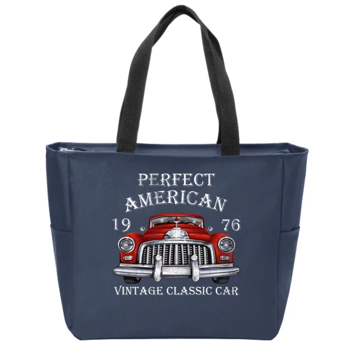 Perfect American Vintage Classic Car 1976 Zip Tote Bag