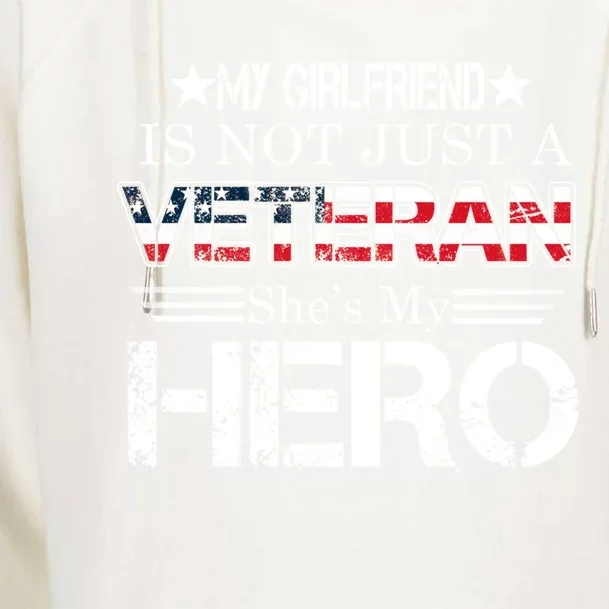 Proud Army Veteran Support My Friend Us Veteran My Hero Gift Womens Funnel Neck Pullover Hood