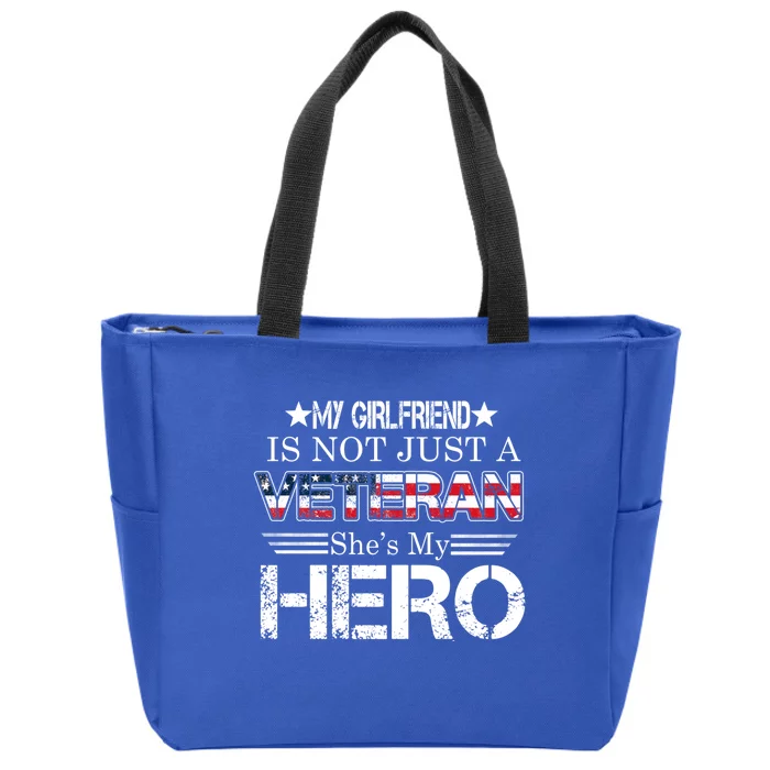 Proud Army Veteran Support My Friend Us Veteran My Hero Gift Zip Tote Bag