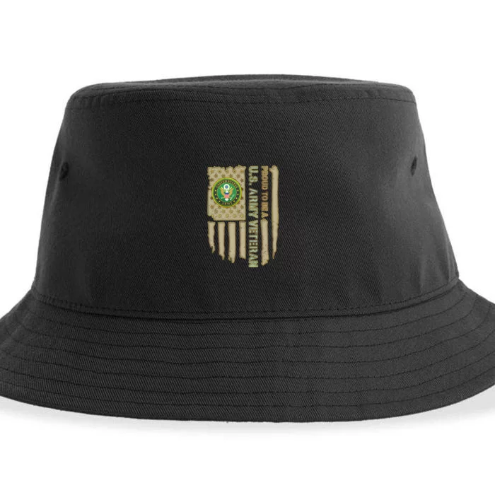 Proud Army Veteran Sustainable Bucket Hat