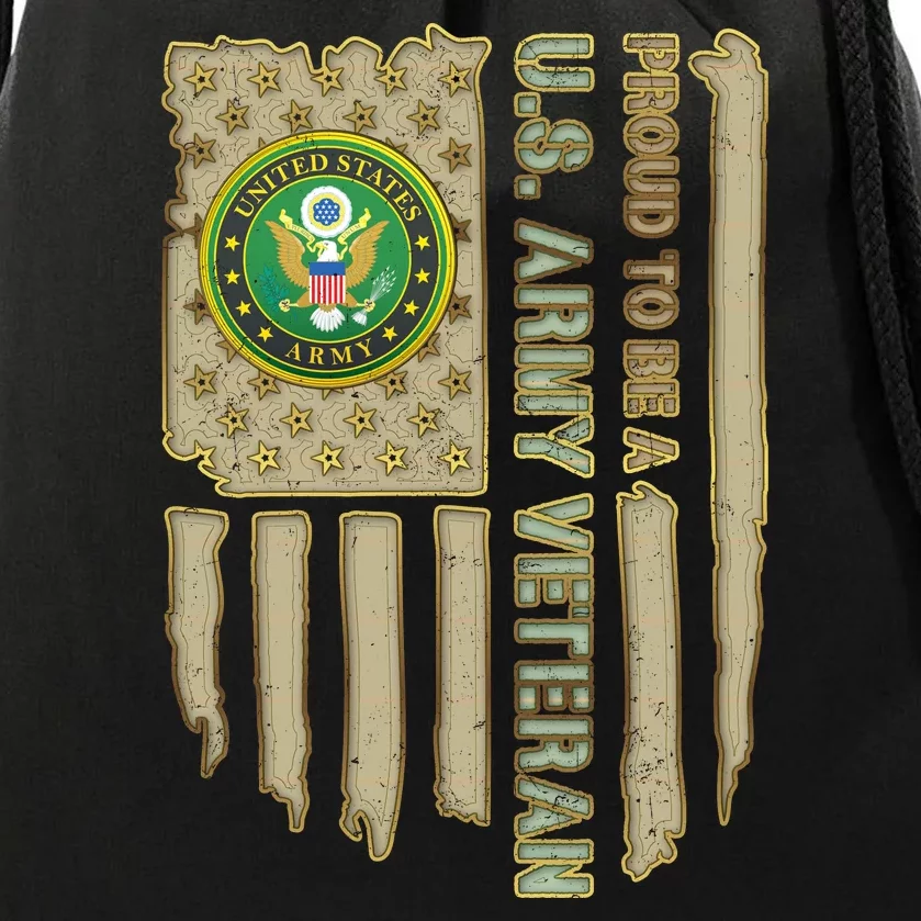 Proud Army Veteran Drawstring Bag