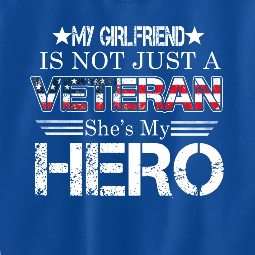 Proud Army Veteran Support My Friend Us Veteran My Hero Cool Gift Kids Sweatshirt