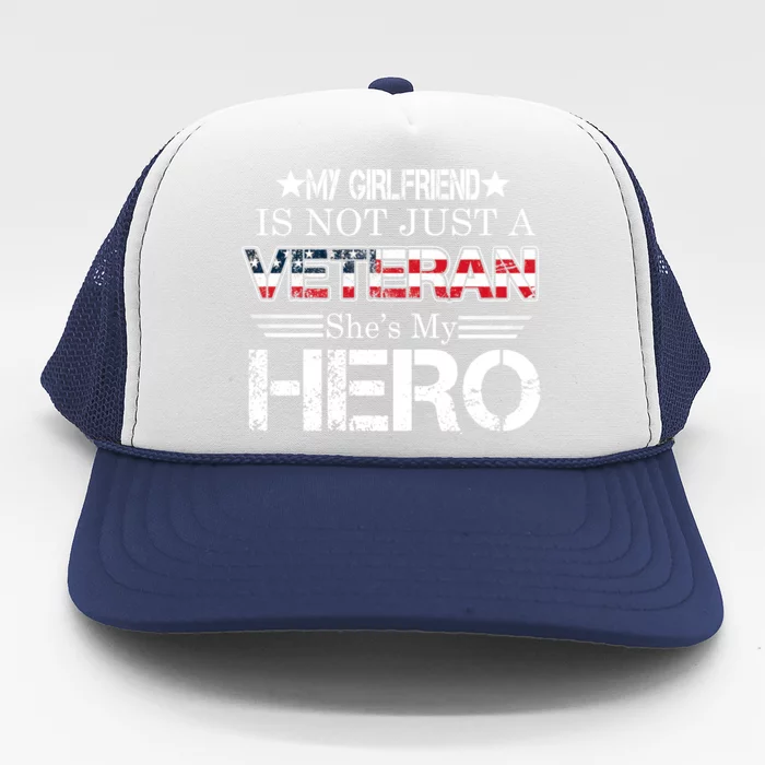 Proud Army Veteran Support My Friend Us Veteran My Hero Cool Gift Trucker Hat