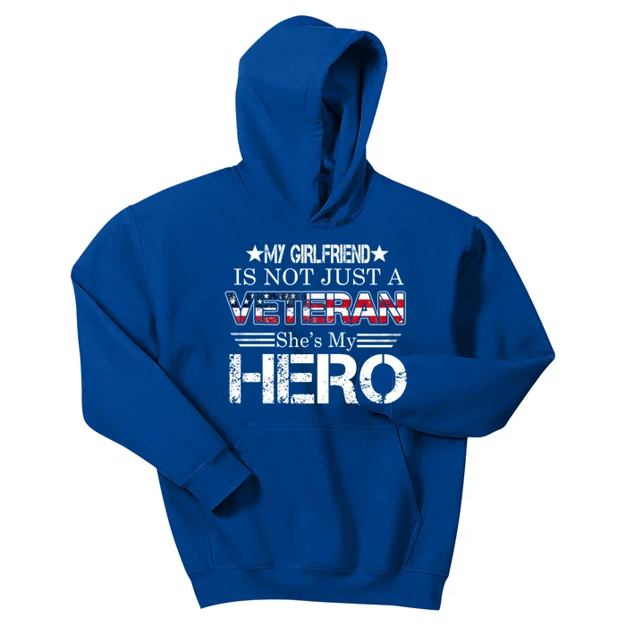 Proud Army Veteran Support My Friend Us Veteran My Hero Cool Gift Kids Hoodie