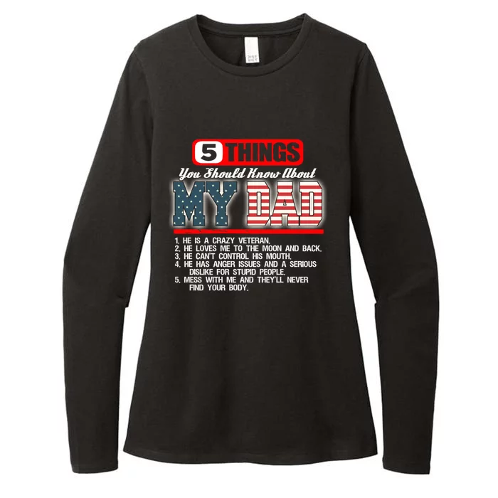 Proud American Veteran Dad Cute Gift Military Dad Gift Womens CVC Long Sleeve Shirt