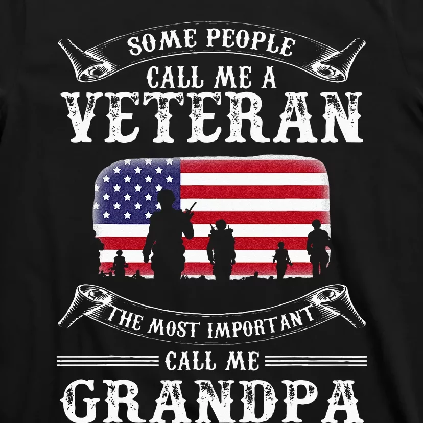 Proud Army Veteran Grandpa Fathers Day Gifts T-Shirt