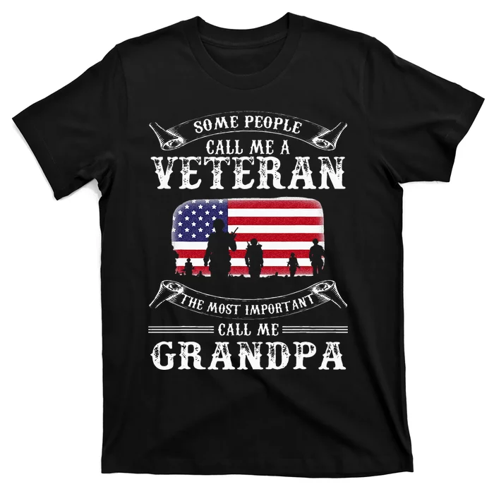 Proud Army Veteran Grandpa Fathers Day Gifts T-Shirt