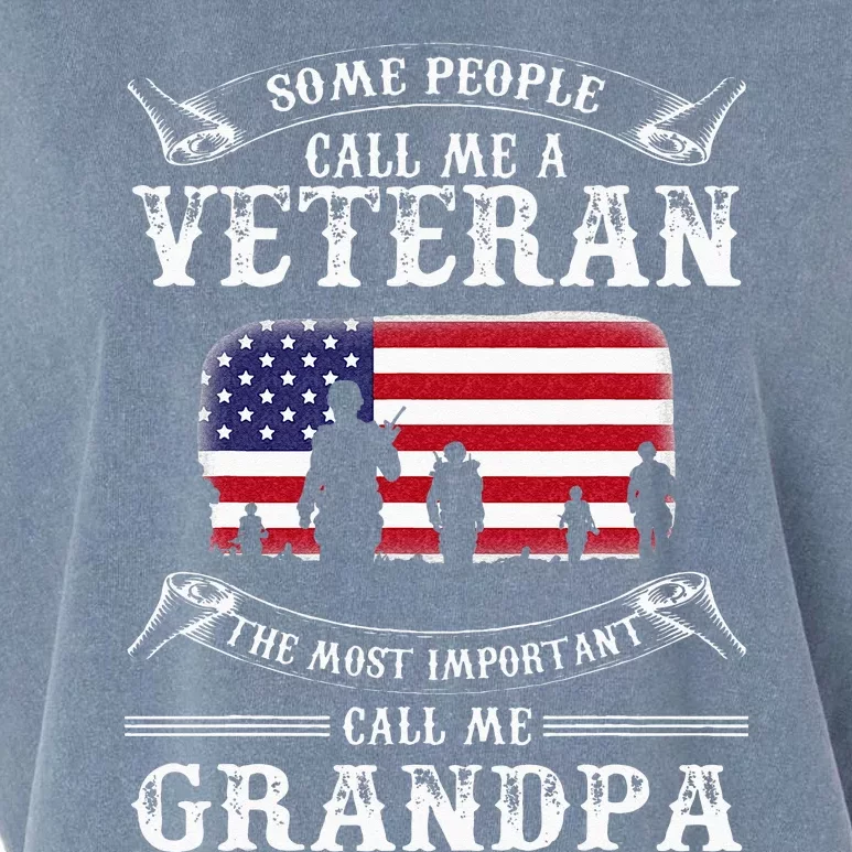 Proud Army Veteran Grandpa Fathers Day Gifts Garment-Dyed Women's Muscle Tee