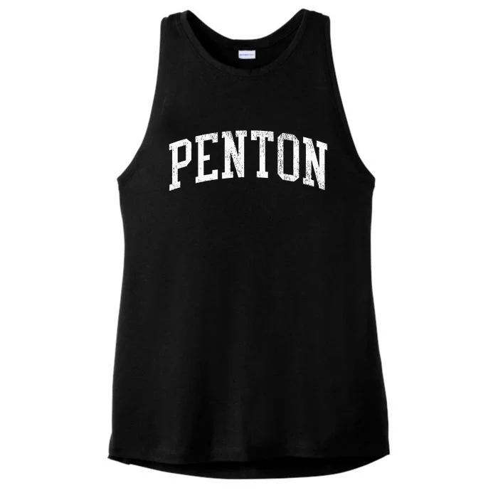 Penton Al Vintage Athletic Sports Js02 Ladies Tri-Blend Wicking Tank