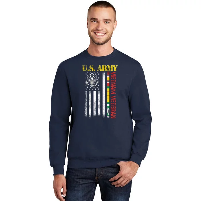 Proud Army Vietnam Veteran American Flag Sweatshirt