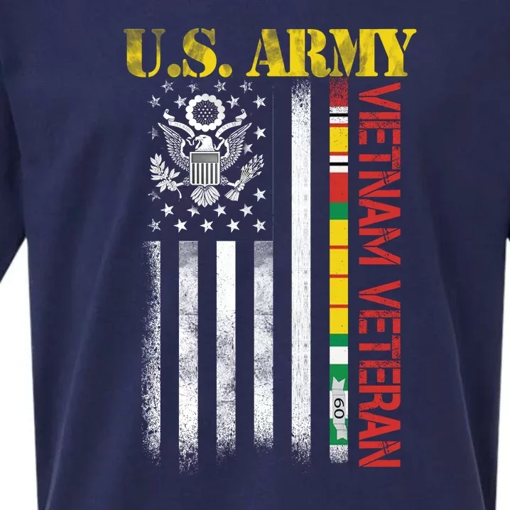 Proud Army Vietnam Veteran American Flag Sueded Cloud Jersey T-Shirt