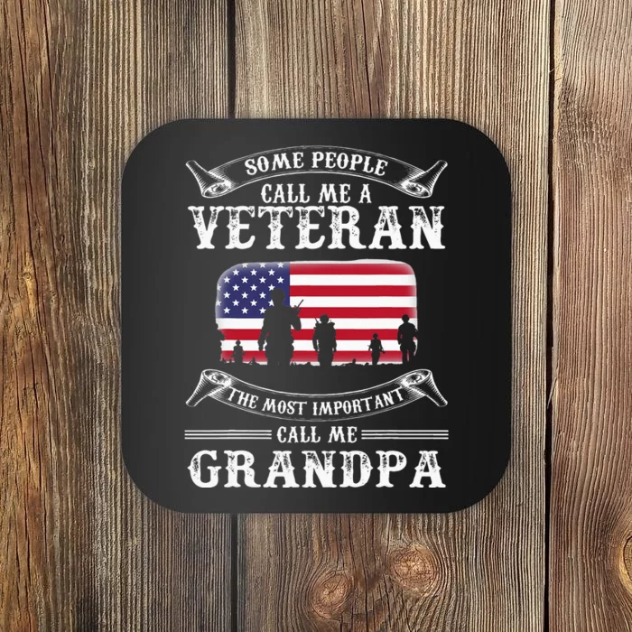 Proud Army Veteran Grandpa Fathers Day Gifts Coaster