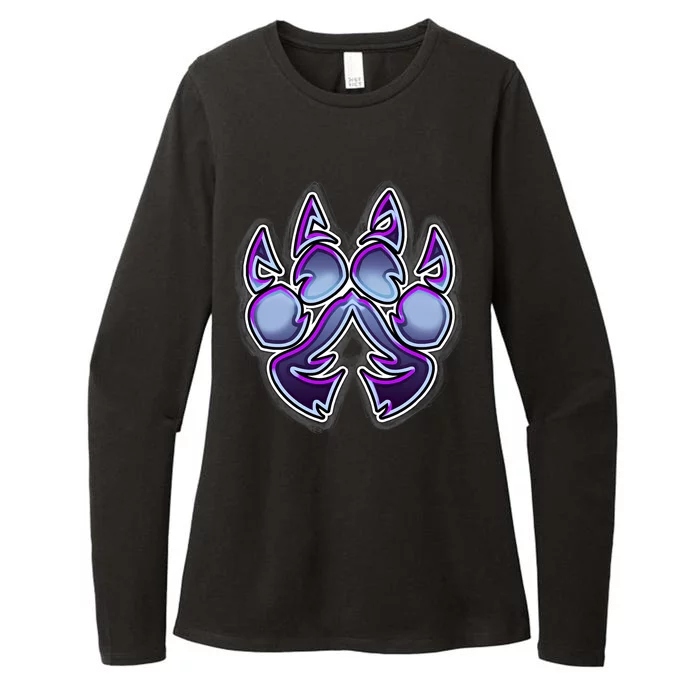 Paw Print Womens CVC Long Sleeve Shirt