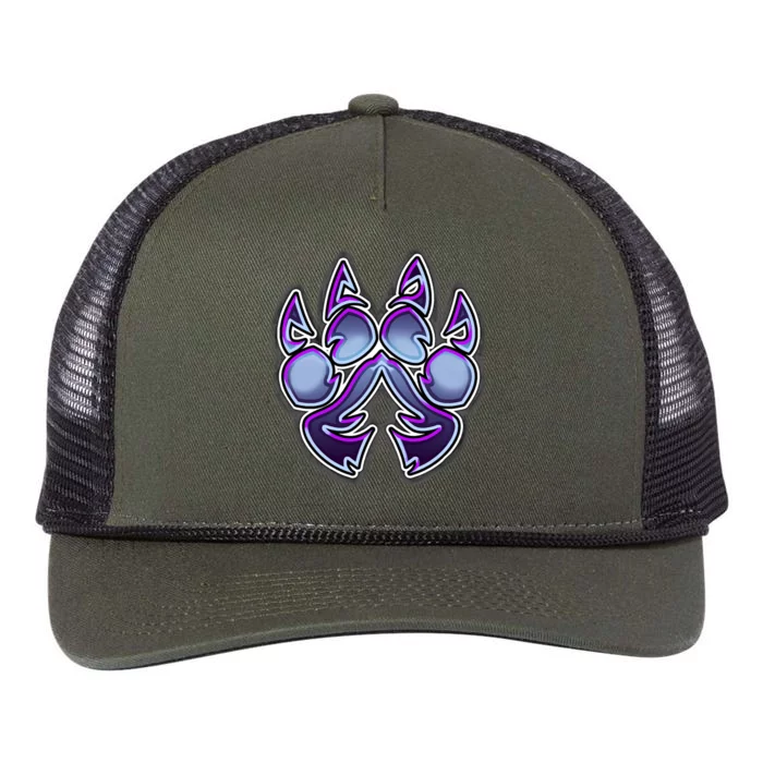 Paw Print Retro Rope Trucker Hat Cap