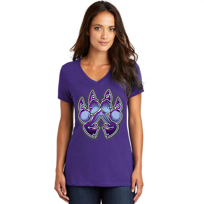 Paw Print Women's V-Neck T-Shirt