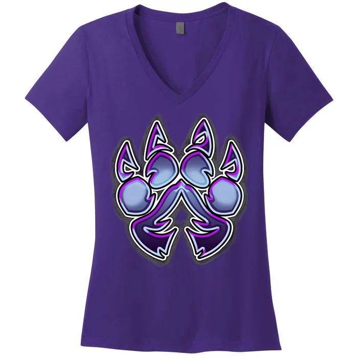 Paw Print Women's V-Neck T-Shirt