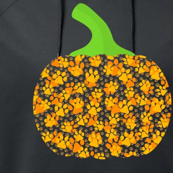 Paw Print Pumpkin Performance Fleece Hoodie