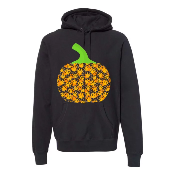 Paw Print Pumpkin Premium Hoodie