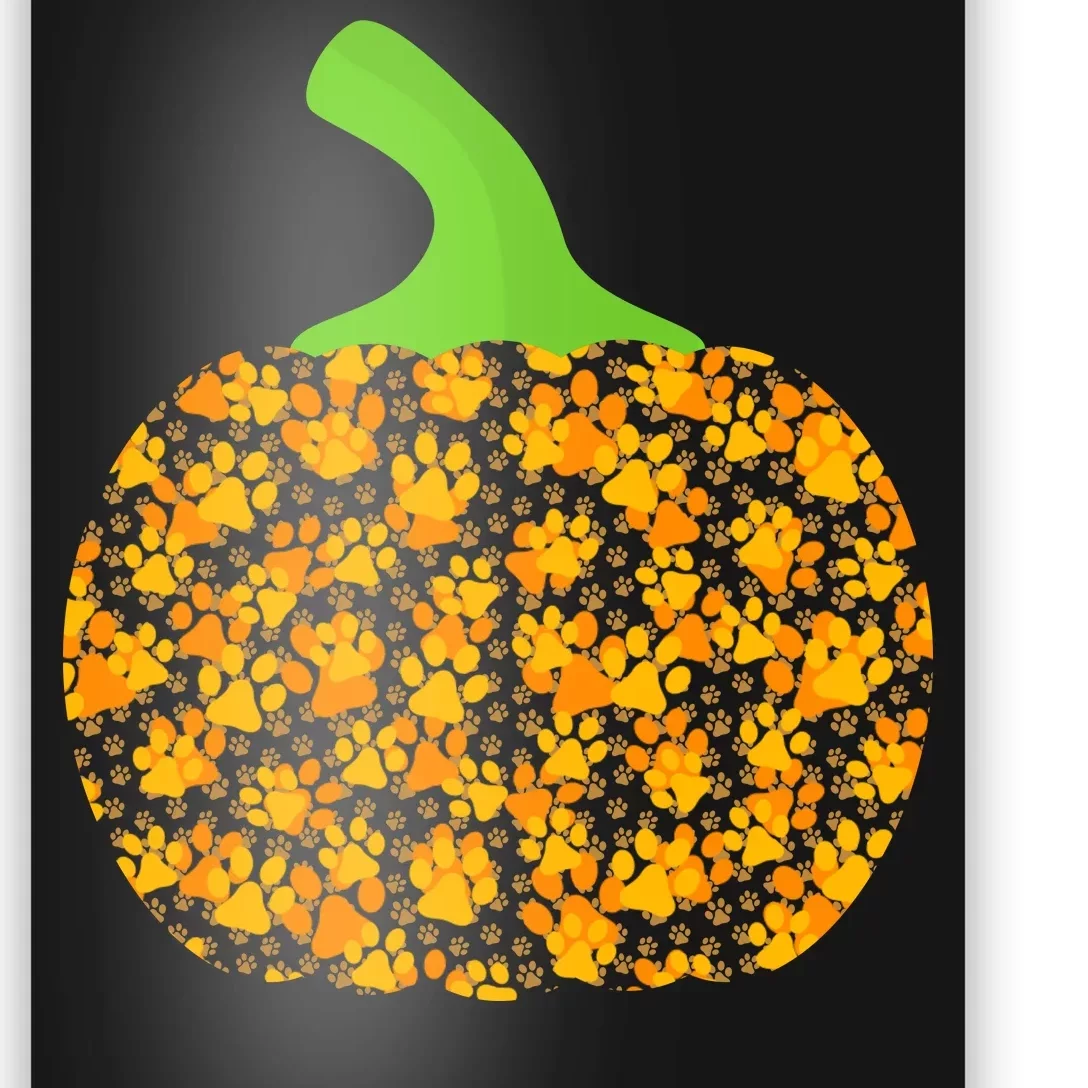 Paw Print Pumpkin Poster