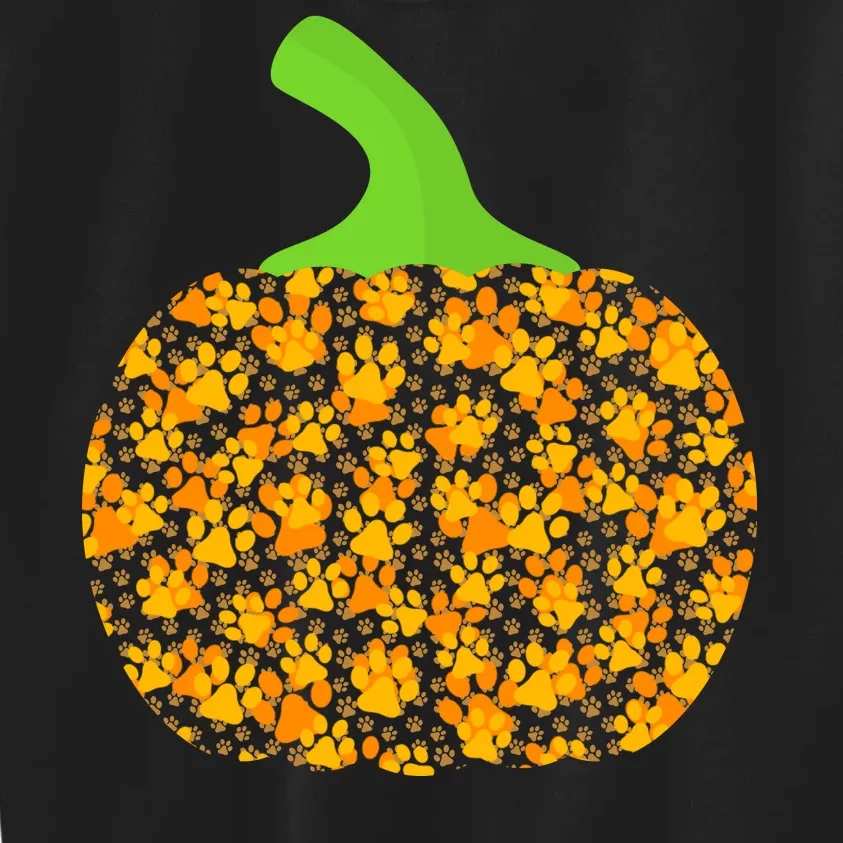 Paw Print Pumpkin Kids Sweatshirt