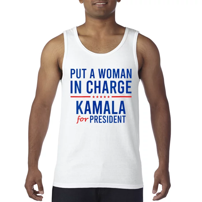 Put A Woman In Charge Kamala Harris Democrat Political Tank Top