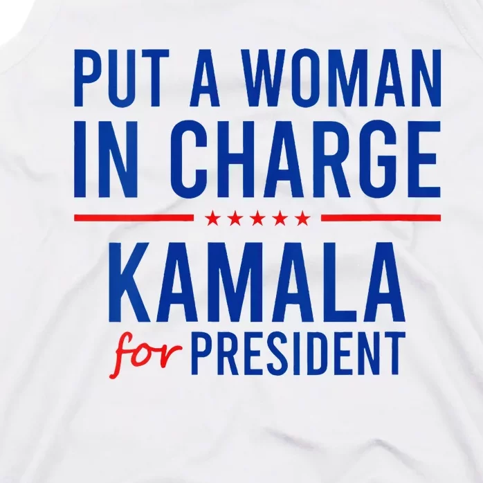 Put A Woman In Charge Kamala Harris Democrat Political Tank Top