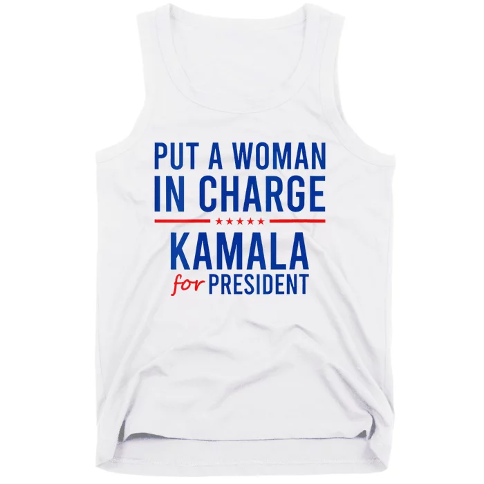 Put A Woman In Charge Kamala Harris Democrat Political Tank Top