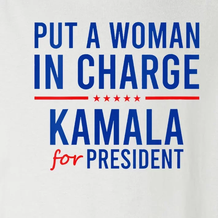 Put A Woman In Charge Kamala Harris Democrat Political Toddler Long Sleeve Shirt