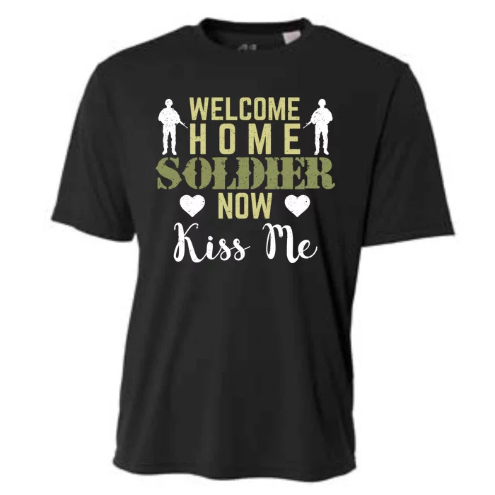 Proud Army Wife Friend Welcome Home Soldier Now Me Gift Cooling Performance Crew T-Shirt