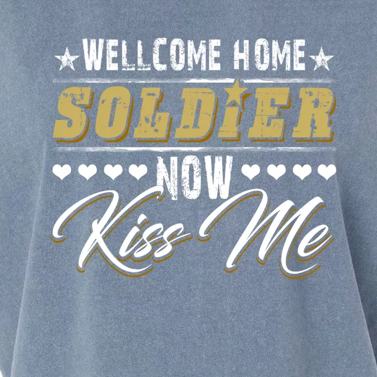 Proud Army Wife Friend Welcome Home Soldier Now Me Gift Garment-Dyed Women's Muscle Tee