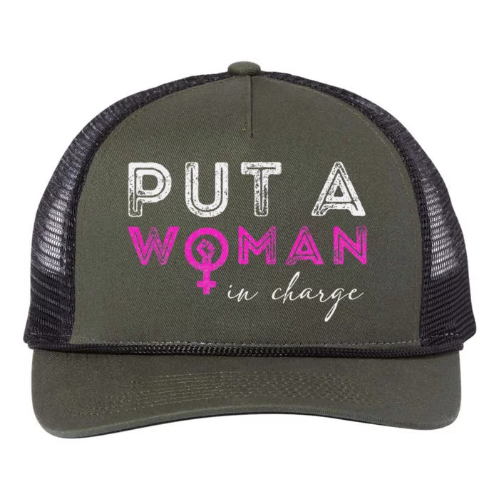 Put A Woman In Charge Retro Rope Trucker Hat Cap