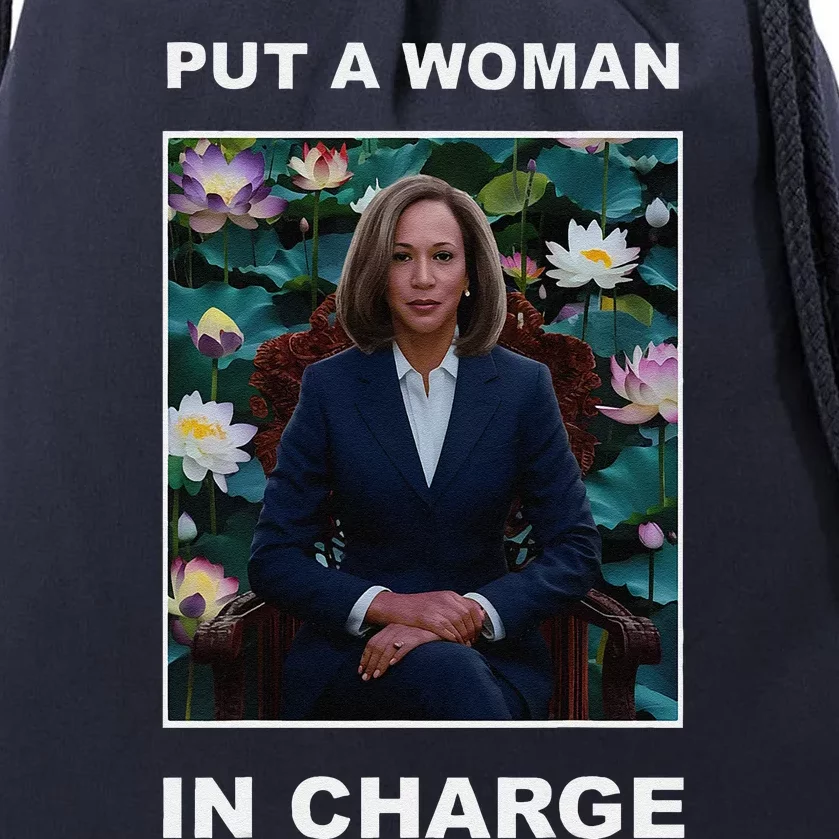 Put A Woman In Charge Kamala Harris Woman For President Drawstring Bag