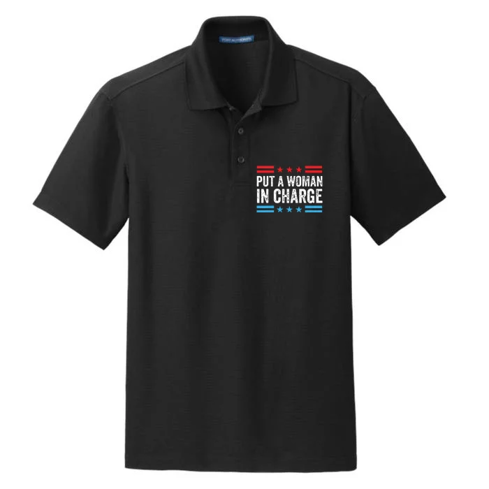 Put A Woman In Charge Dry Zone Grid Performance Polo