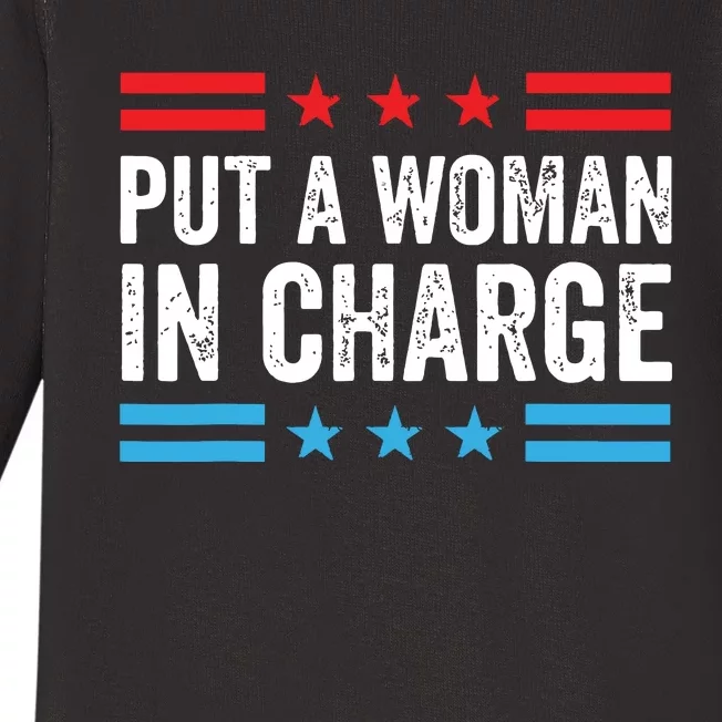 Put A Woman In Charge Baby Long Sleeve Bodysuit