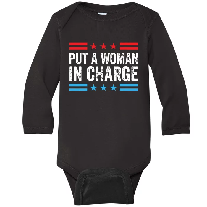 Put A Woman In Charge Baby Long Sleeve Bodysuit