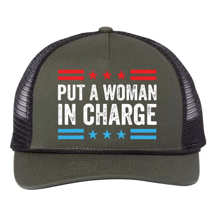 Put A Woman In Charge Retro Rope Trucker Hat Cap