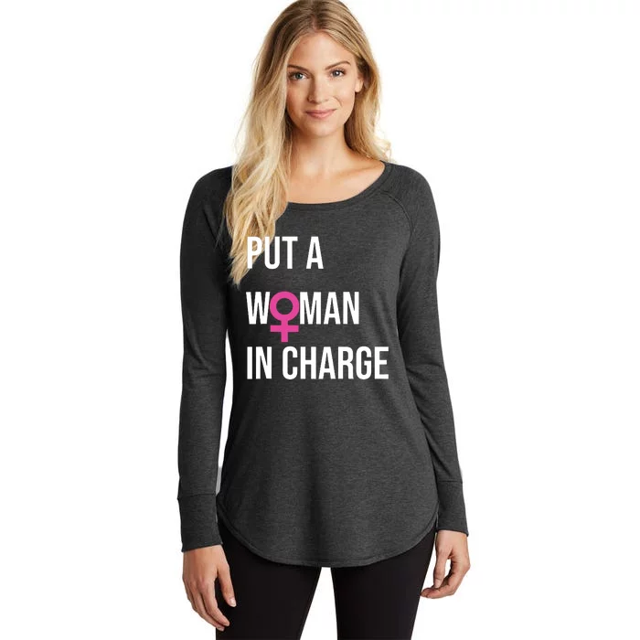 Put A Woman In Charge Potus Female President Women's Perfect Tri Tunic Long Sleeve Shirt