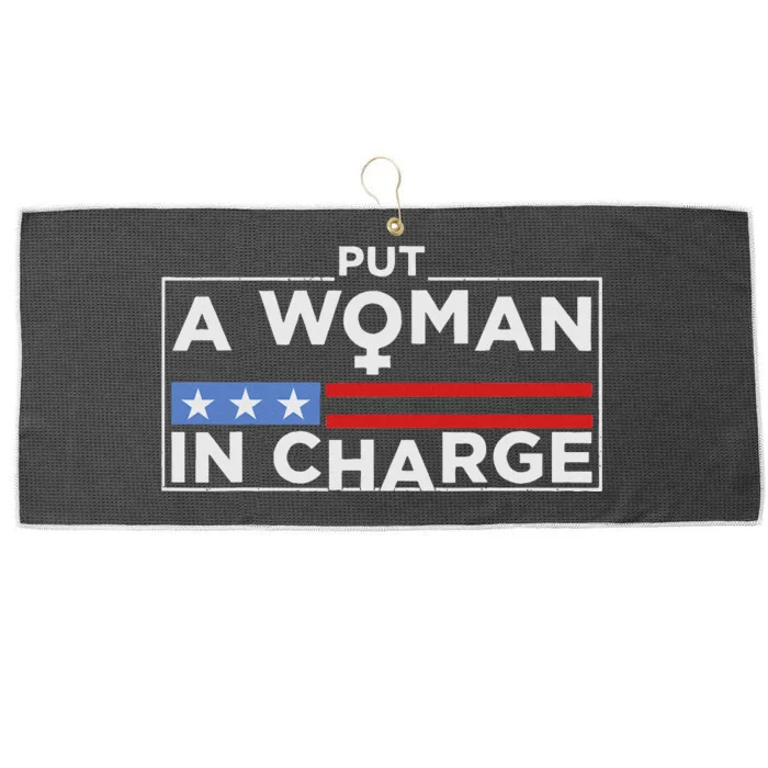 Put A Woman In Charge Potus Female President Large Microfiber Waffle Golf Towel