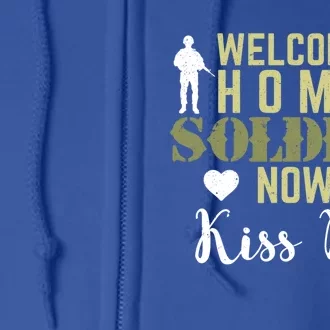 Proud Army Wife Friend Welcome Home Soldier Now Me Gift Full Zip Hoodie