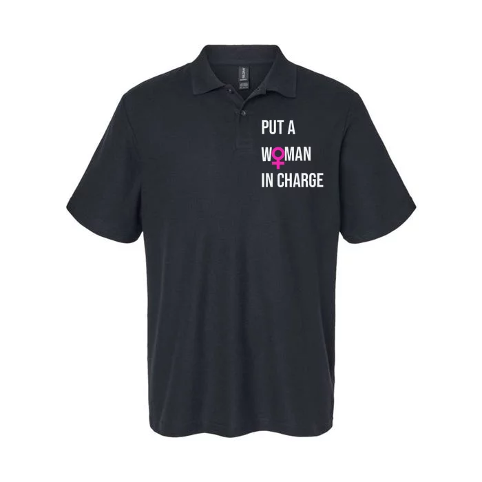 Put A Woman In Charge Potus Female President Softstyle Adult Sport Polo