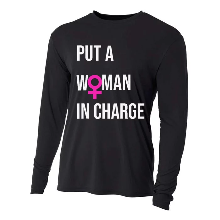 Put A Woman In Charge Potus Female President Cooling Performance Long Sleeve Crew