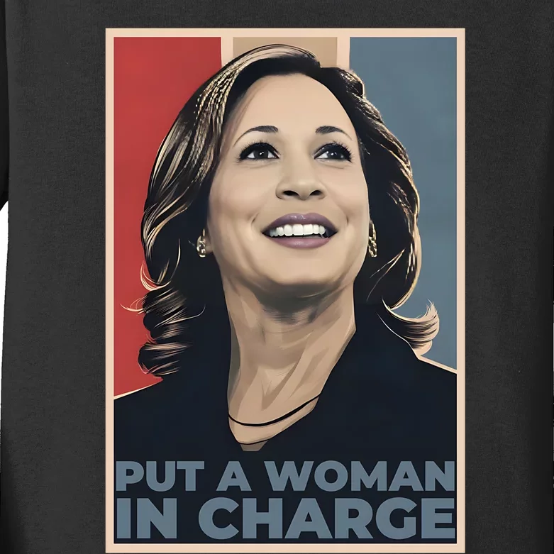 Put A Woman In Charge Kamala Harris Woman For President Kids Long Sleeve Shirt