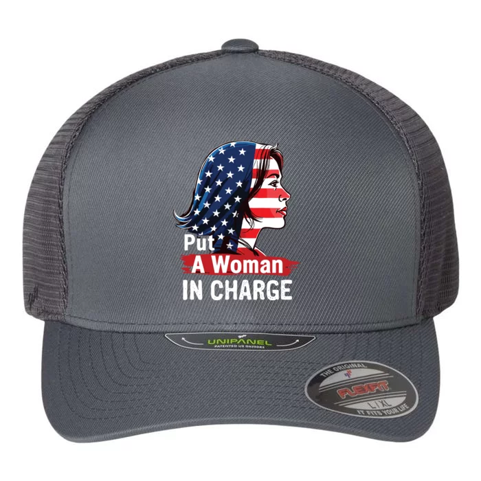 Put A Woman In Charge 2024 Empower Women In Politics Flexfit Unipanel Trucker Cap