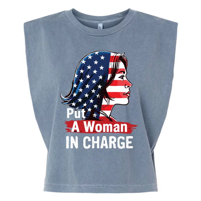 Put A Woman In Charge 2024 Empower Women In Politics Garment-Dyed Women's Muscle Tee