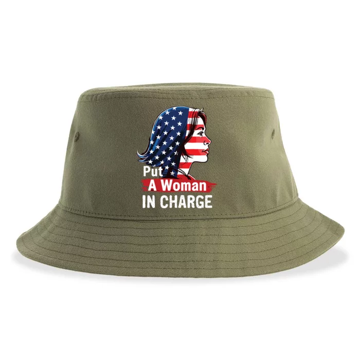 Put A Woman In Charge 2024 Empower Women In Politics Sustainable Bucket Hat