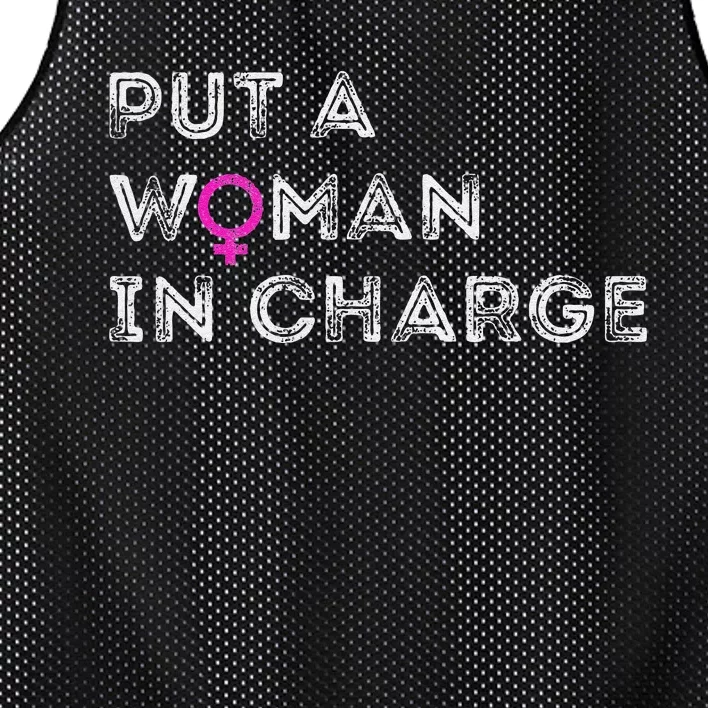 Put A Woman In Charge Mesh Reversible Basketball Jersey Tank