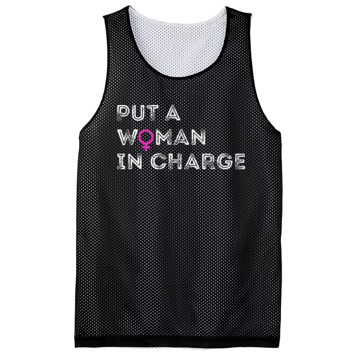 Put A Woman In Charge Mesh Reversible Basketball Jersey Tank