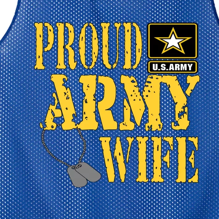 Proud Army Wife Gift Military Pride Meaningful Gift Mesh Reversible Basketball Jersey Tank